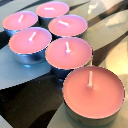 Handmade Pink Vanilla Soy Wax Tealight Collection 50 Pieces